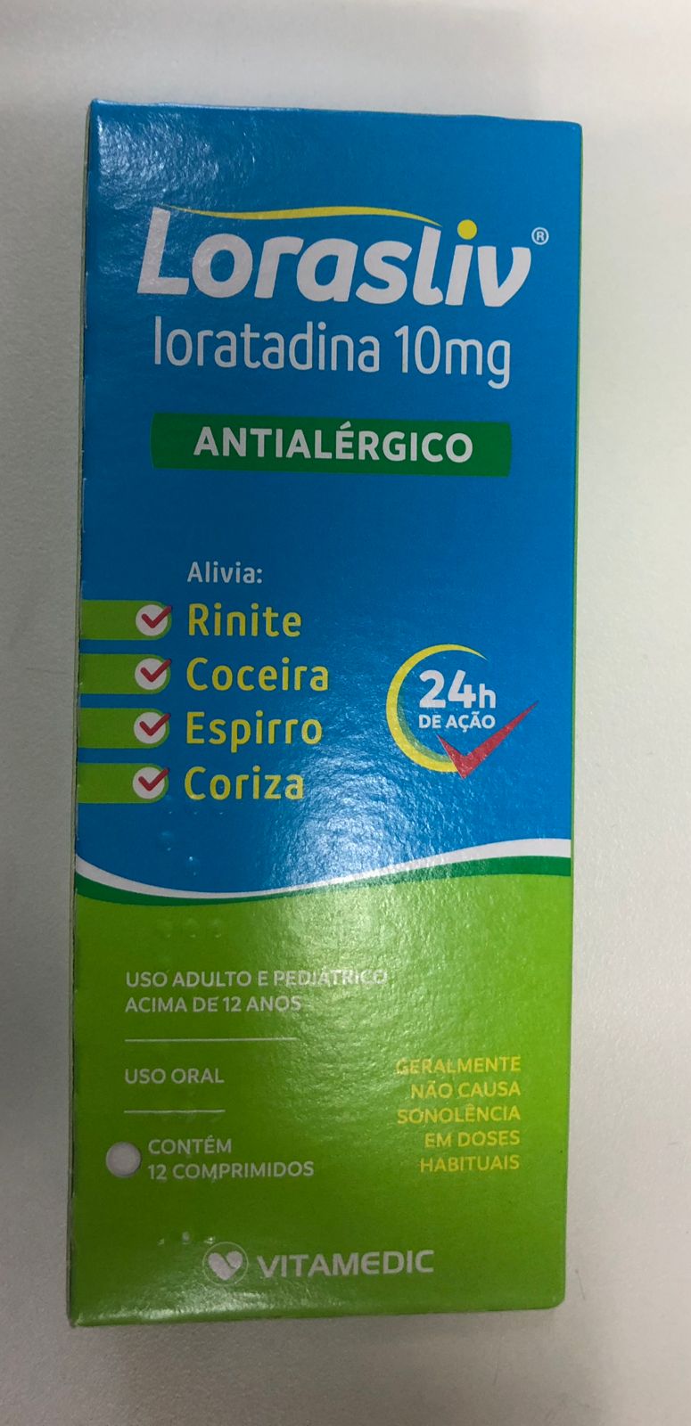 Lorasliv 10mg Vitamedic 12 Comprimidos